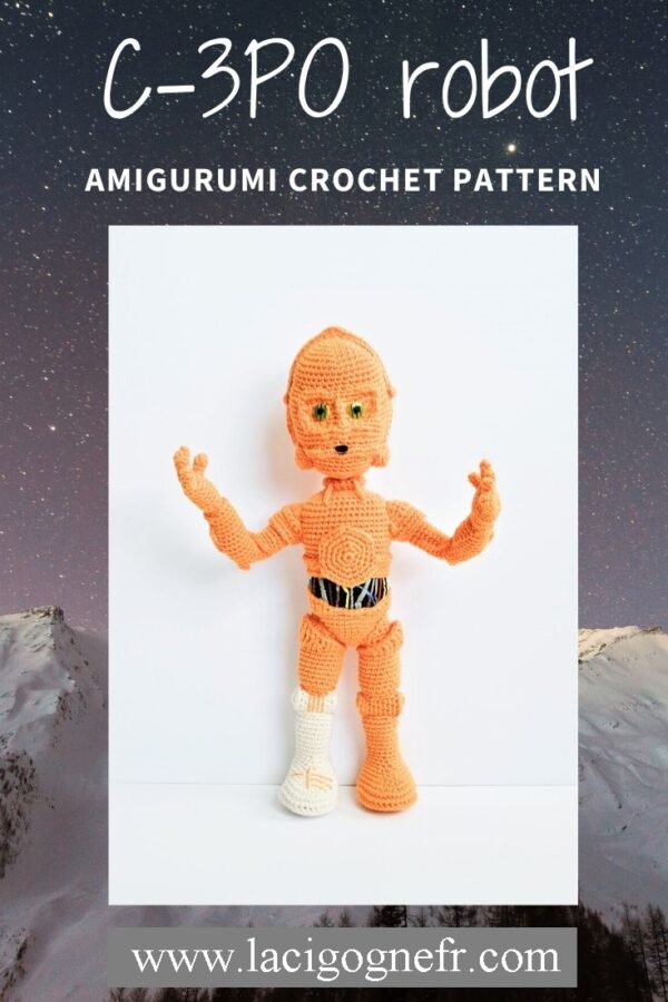 C3PO amigurumi crochet pattern