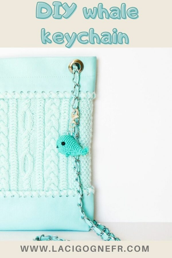 Crochet whale the keychain by Natalia Manfre LaCigogne