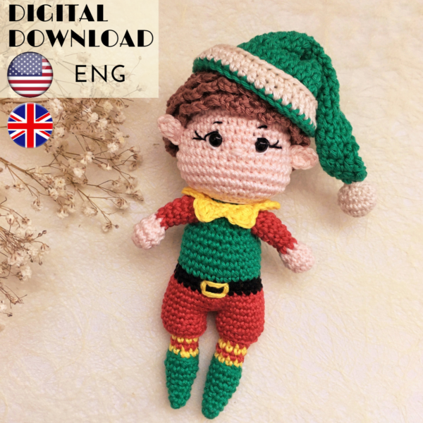 Elf crochet doll LaCigogne design amigurumi